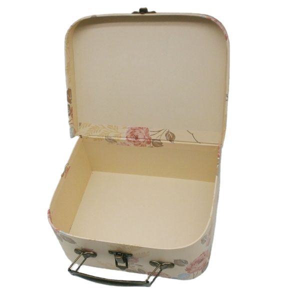 Kawayi Cute Mini Rigid Cardboard Suitcase Gift Box For Kids Printing Handling Stamping