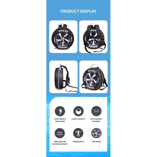 Supercute Wheel Design School Bag Backpack Custom Kids Backpack 6 Colors