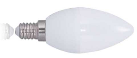 LED candle c37 5.5w plastic cover aluminum energy saving lamp house office used indoor bulb 2 yerars warranty 420 lumen