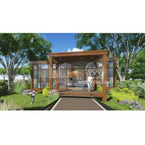 Quality Moistureproof Prefabricated Small Houses , No Paint Prefab Mini Cabins for sale