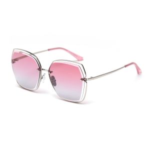 Quality UV400 Gradient Lens Sunglasses Hollow Metal Frame Polarized for sale