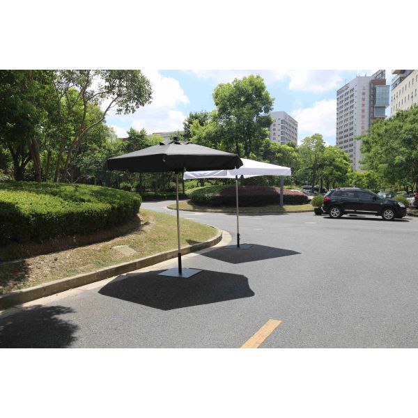 Logo Printed Advertising Beach Umbrellas Aluminum Stainless Steel Pole