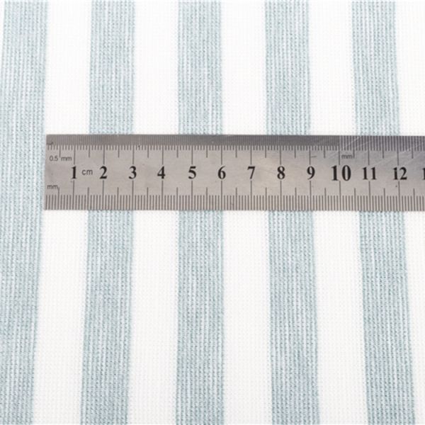 Multi Colored Striped Cotton Material , Breathable 160gsm Cotton T Shirt Fabric