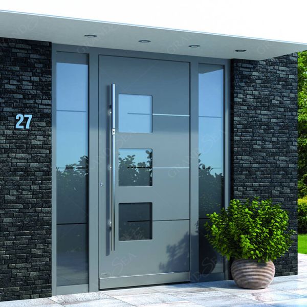 Hot Sales House Main Big Iron Stainless Steel Luxurious Cast Aluminum Modern Entry Exterior Entrance Door Pivot