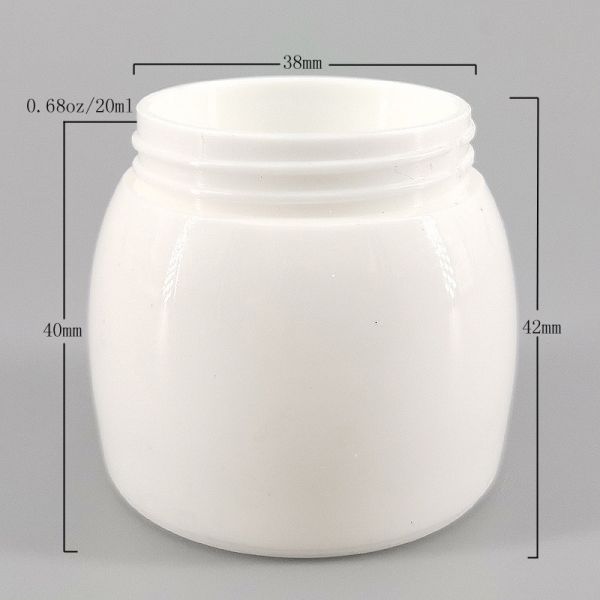 PP Plastic 42mm 0.68oz Cream Jars Cosmetic Packaging