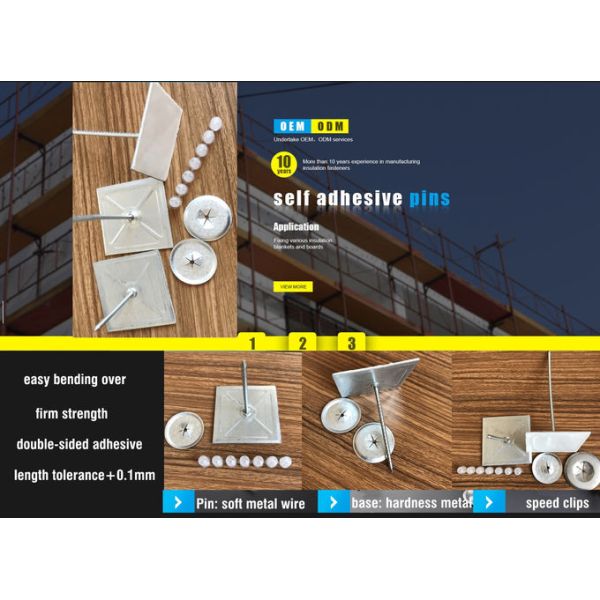 Household Insulation Building Materials 230mm Insulation Self Stick Pins 0