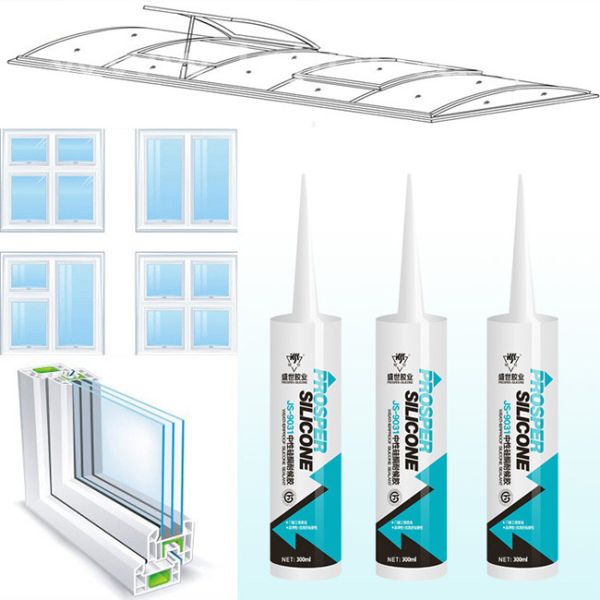 300ml Cartridge White Silicone Roof Sealant , Commercial Silicone Sealant For Flooring Tile