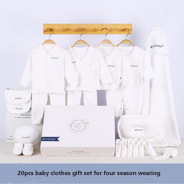 Roupas de bebe Newborn Clothes Baby Gift 100% Cotton Solid Newborn Baby Sets crown Unisex Bodysuits newborn gift set for bab