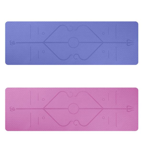 Buy TPE Posture Line 6mm Carpet Non Slip Yoga Mat For Beginner Environmental Fitness Gymnastics Mats at wholesale prices