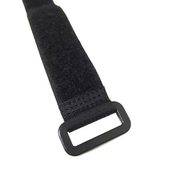 Black Hook And Loop Cable Straps Nylon Self Gripping Straps Reusable For USB Cables