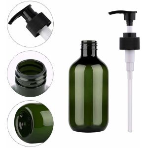 China 500ml Plastic Lotion Bottle Amber Plastic Shampoo Bottles With Pump on sale