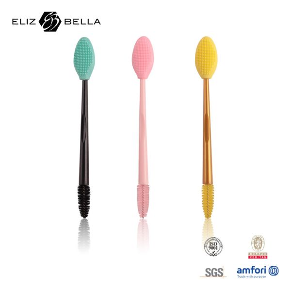 Waterproof Silicone Eyelash Brush Disposable Silicone Mascara Wands With PP