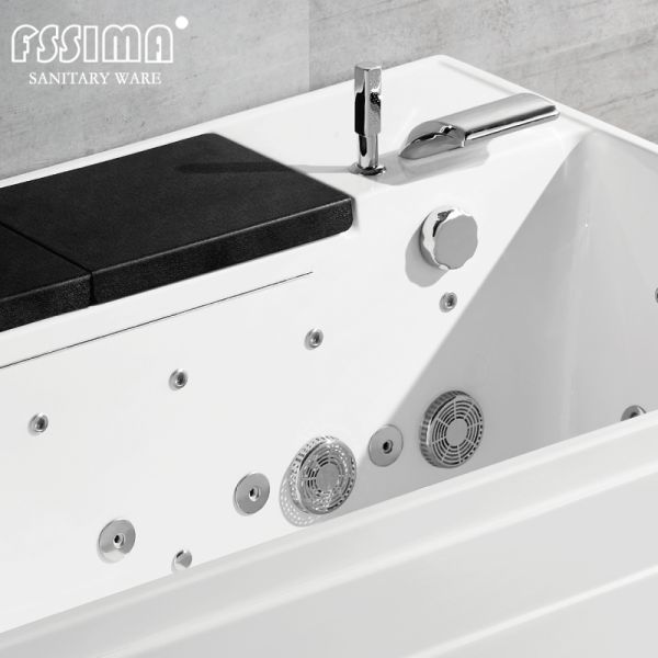 LED Waterfall Whirlpool Bathtub 6 Feet Massage Luxury Spas Walk In Tubs