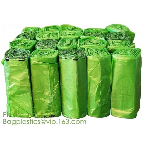 64 Gallon compostable trash bag biodegradable garbage bag, 0.9 Mil, 47"W x 60"H,cornstarch made 100% eco friendly direct