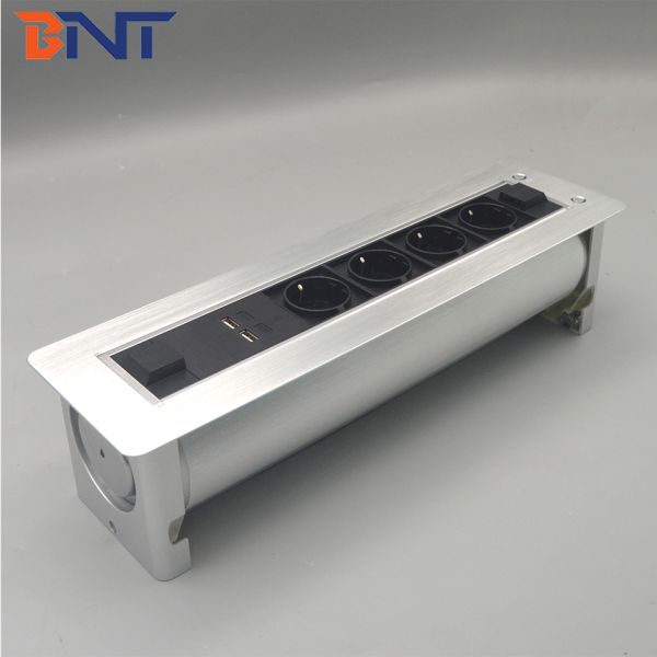 Electrical overturn flush mount table top power socket for office table
