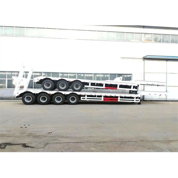 Concave Beam Extendable 3 Axle 100 Ton Lowboy Semi Trailer