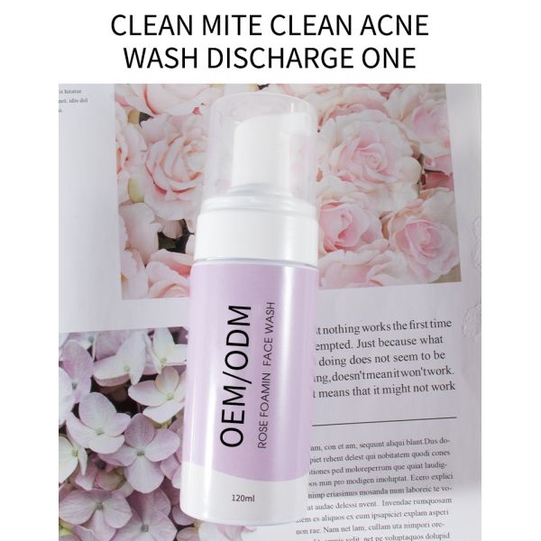 Oil Control 120ML Foaming Facial Cleanser MSDS Rose Water Face Cleanser