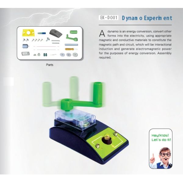Dynamo Experiment CE ROHS DIY Educational Toys Non Toxic Experiment Kit