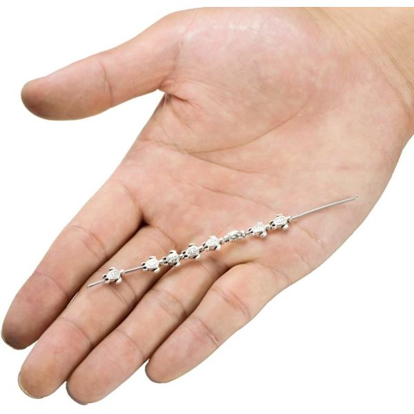 160pcs Antique Lovely Turtle Pendant Silver Bead Charms Fit Original Bracelet 9x7mm