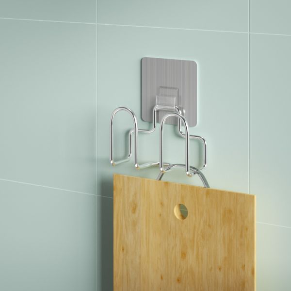 Self Adhesive Sponge Brush Bathroom Caddy Holder Damage Free ODM 100mm Wide