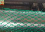 HDPE Diamond Hole Extruded Plastic Netting , Green Protective Plastic Mesh