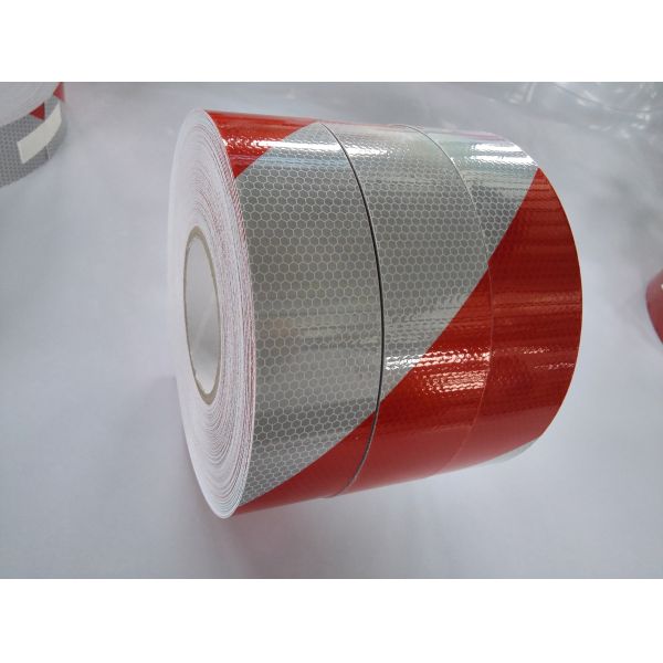 Honeycomb Pattern Printable Reflective Vinyl Sheet Sticker High Visibility Micro Prismatic Material Traffic Barricade