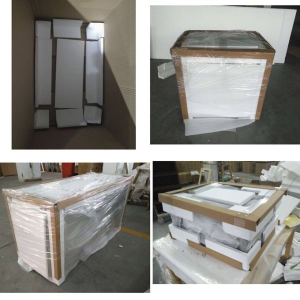 5 Stars Hotel The Ritz-Carlton Walnut Veneer Functional Console with Brushed Brass Metal Base and Stone Top Mini Bar