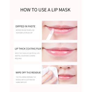 Vegan Sleeping Lip Mask Hydrating Exfoliating Lip Lines Treatment