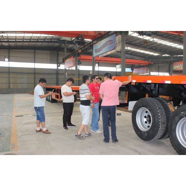 Truck Trailer Excavator Transporting Gooseneck Lowbed 3 Axles 60ton Low Bed Trailer with Ladder