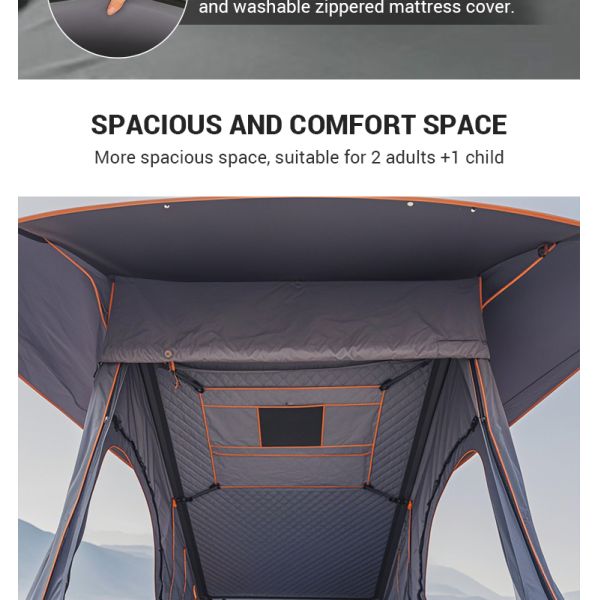 Gas Strut Hardshell Van Roof Tent Telescopic Ladder PU Coated 3000mm