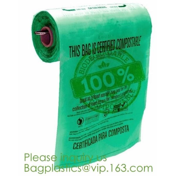64 Gallon compostable trash bag biodegradable garbage bag, 0.9 Mil, 47"W x 60"H,cornstarch made 100% eco friendly direct