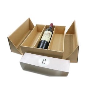 Matte Varnishing 3 Pack Wine Bottle Cardboard Box