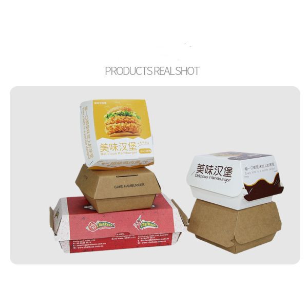 Reusable Plain Potato Chip Burger And Fries Boxes Packaging Custom