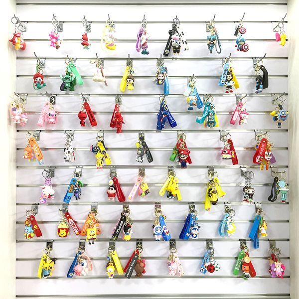 Wholesale Cute Cartoon Girl Transparent Rubber Soft PCV Key Chain Toys Custom Keychain Anime Plastic PVC 3D Figure Keychains
