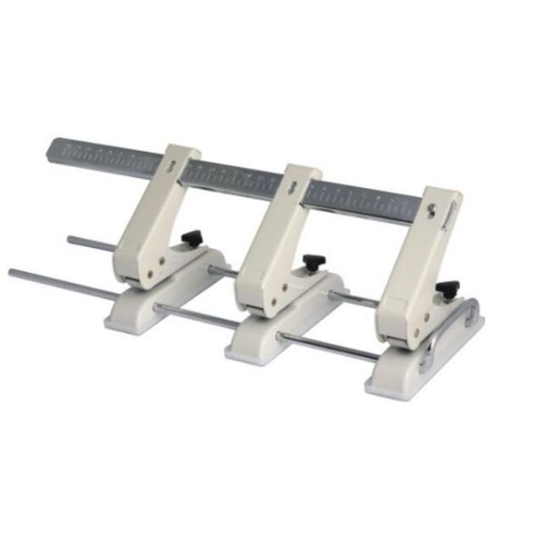 White Color 16 sheets metal adjsutbale 3 holes paper puncher with Ruler