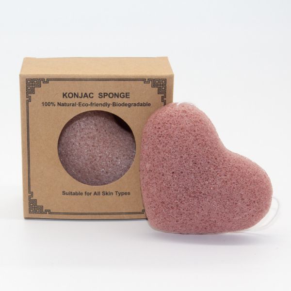 MSDS 100% Natural Red Clay Konjac Sponges Soft Facial Cleansing Sponge