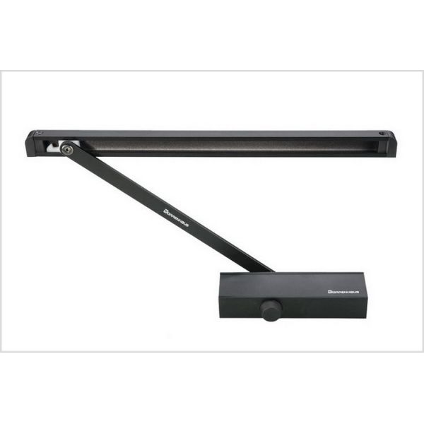 Fireproof Sliding Arm Door Closer D1004H Self Closing Oil Tight Hold Open Optional