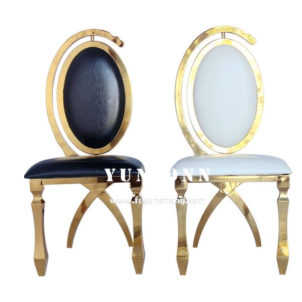 Dubai Luxury Hotel Furniture Cheap Wholesale Gold Stainless Steel Banquet Wedding Chair for Event Party