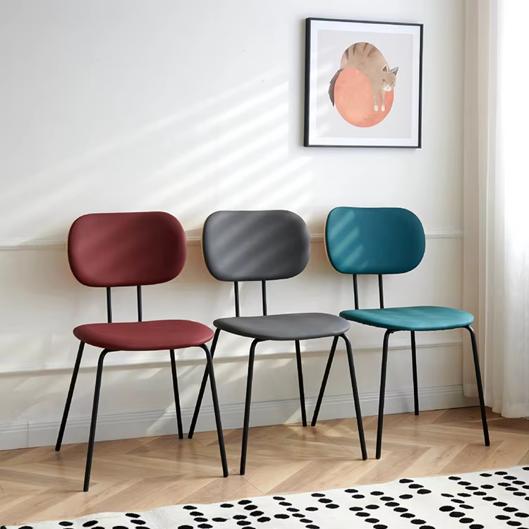 Stacked chairs showing space-saving design