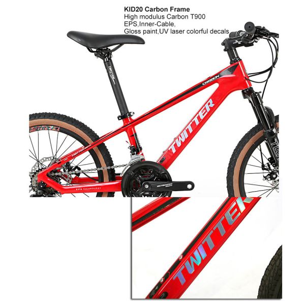 20inch Carbon Fiber Mountain Bike SHIMANO EF500 21 Speed With Disc Brake