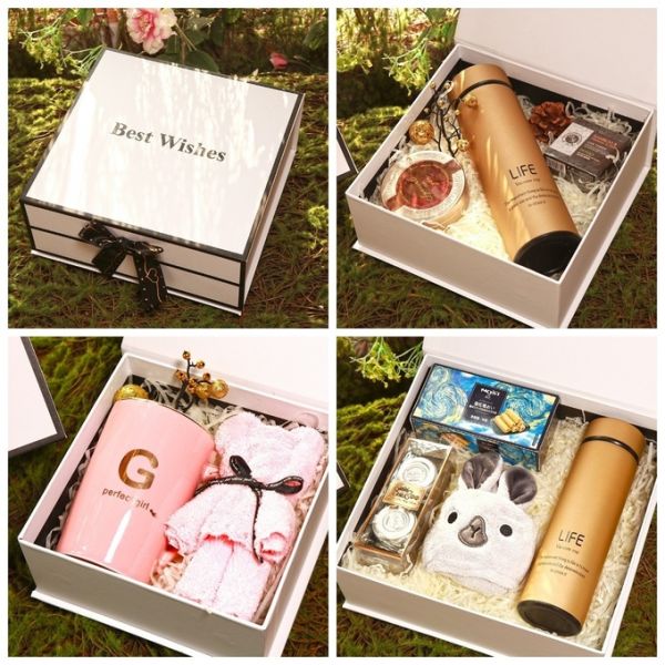 Pre Wrapped Cardboard Flip Top Gift Boxes With Magnetic Catch