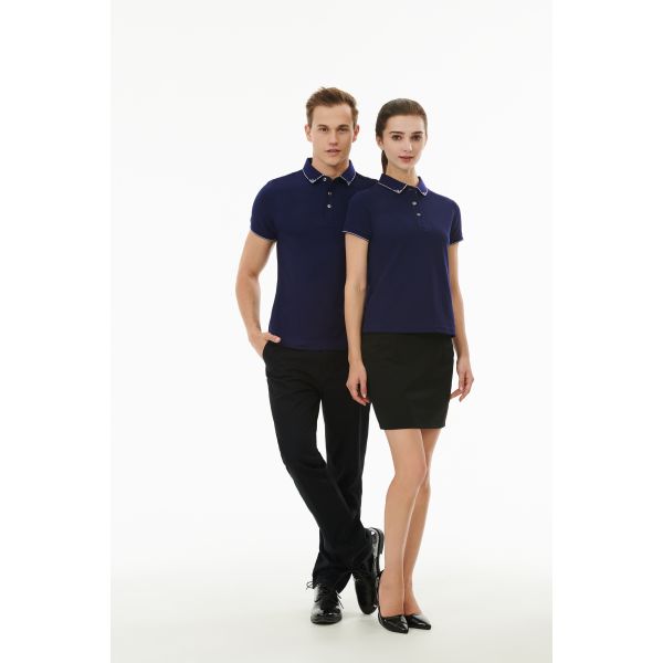 OEM Quick Drying Flyita Black Cotton Polo Shirt 3D Embroidery SGS