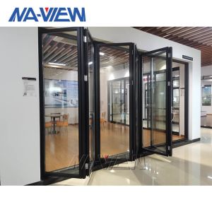 Waterproof Bifold Glass Windows Grey Aluminium Folding Windows