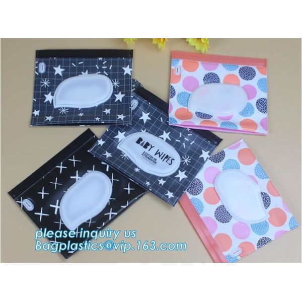 reusable wet wipe pouch dispenser for baby or personal wipes, Custom logo gravure printing side gusset EVA wet wipes org