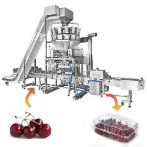 Quality Clamshell Fresh Fruit Vegetable Packing Machine Kale Spinach Cherries Strawberry Tray Packing Machine for sale