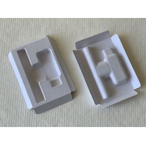 Quality Tiny Biodegradable Pulp Tray With V Groove Living Hinge Customized for sale