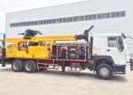 Rotary Mobile Borehole Drilling Machine , Truck Mounted Water Well Drilling