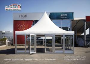 Quality 6X6M Gazebo Canopy Tent With Glass Wall And Flooring For VIP Room for sale