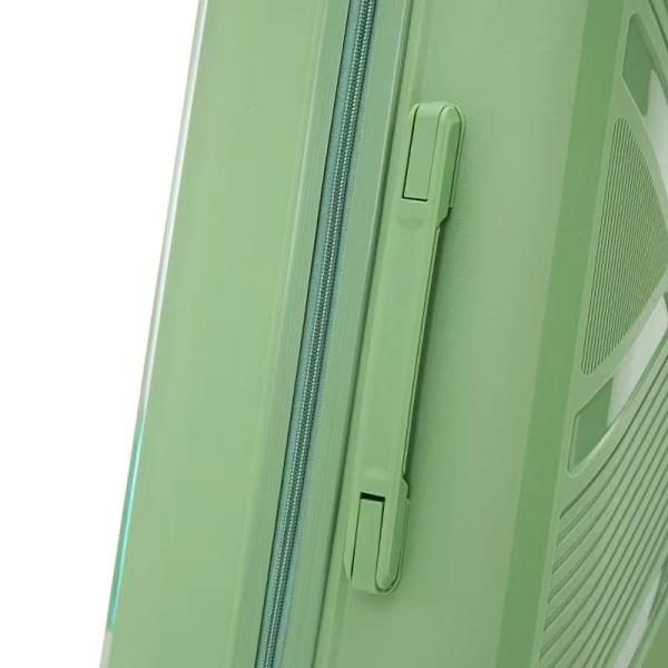 Green PP Modern Style Luggage Sets Durable Hard Shell Suitcase Waterproof Travel Cabin Luggage