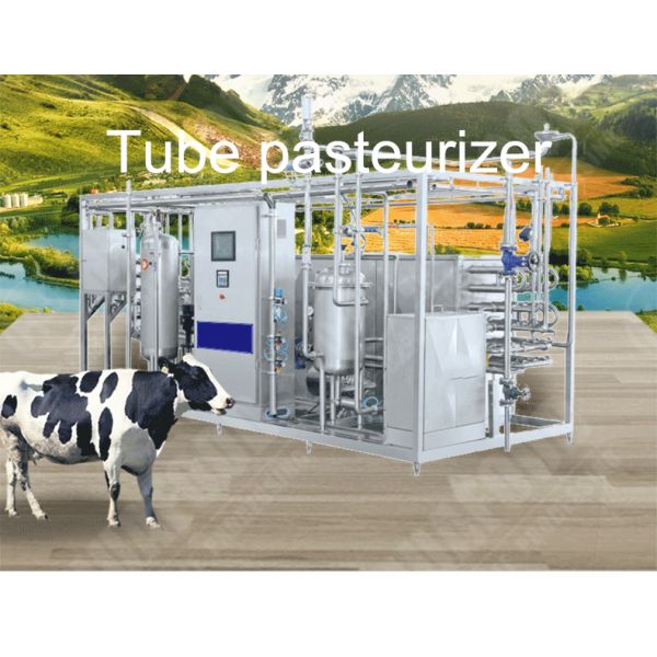 Continuous Tube Pasteurizer For Milk Milking Machine Juice Beer With Food Grade